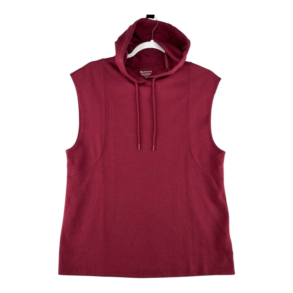 Athleta Sundown Tank Sweatshirt Berry Hoodie Activewear‎ Womens XSmall Leisure